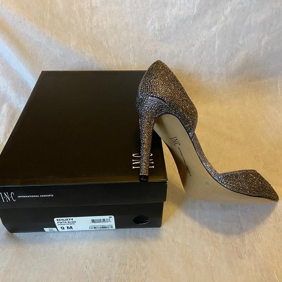 INC International Concepts- Kenjay d'Orsay Pumps- Pewter Bling - Picture 3 of 3